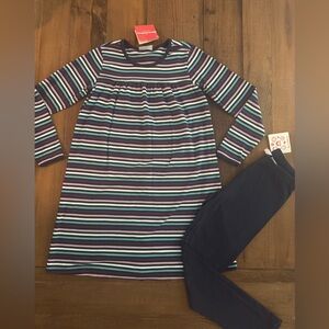 NEW WITH TAGS Hanna Andersson Girl Dress and Leggings Set size 130 (8-10 years)